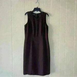 Vintage Spenser Jeremy Midi Dress Brown Solid Size 6 100 %  Polyester